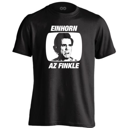 Régi einhorn az finkle filmes férfi póló (fekete)