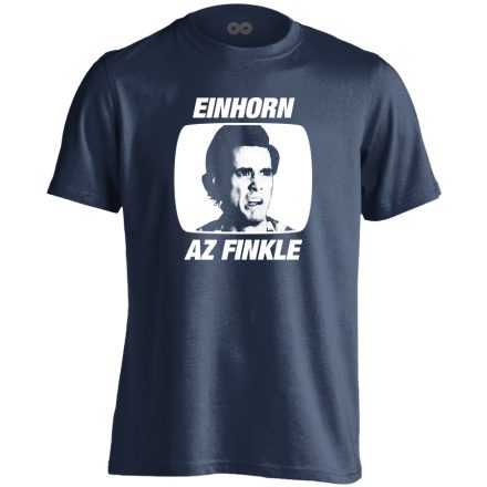 Régi einhorn az finkle filmes férfi póló (tengerészkék)