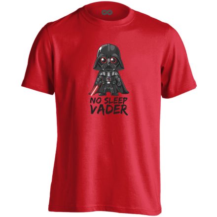 No sleep Vader filmes férfi póló (piros)