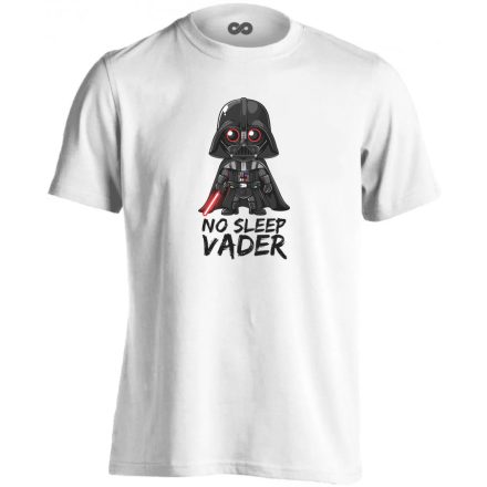 No sleep Vader filmes férfi póló (fehér)