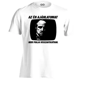 "Ajánlat" filmes férfi póló (fehér)