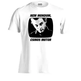 "Csinos motor" filmes férfi póló (fehér)