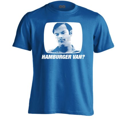 "Hamburger van?" filmes férfi póló (kék)