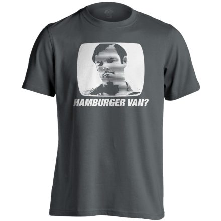 "Hamburger van?" filmes férfi póló (szénszürke)
