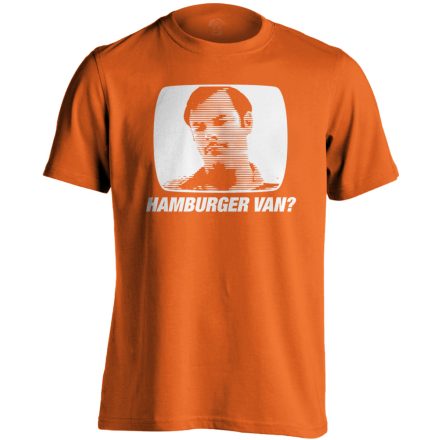"Hamburger van?" filmes férfi póló (narancssárga)