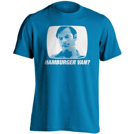 "Hamburger van?" filmes férfi póló (zafírkék)