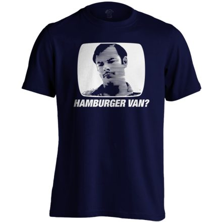 "Hamburger van?" filmes férfi póló (tengerészkék)