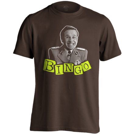 "Bingo" filmes férfi póló (csokoládébarna)