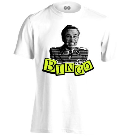 "Bingo" filmes férfi póló (fehér)