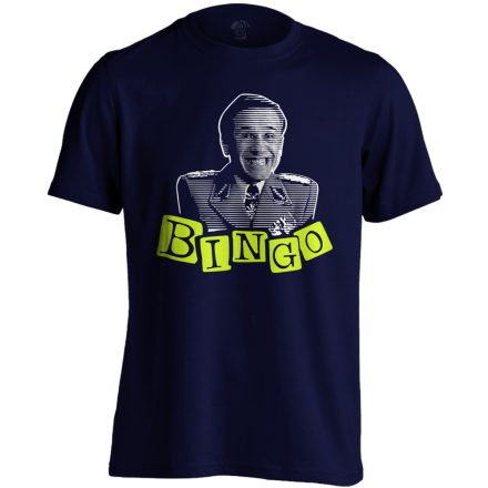 "Bingo" filmes férfi póló (tengerészkék)