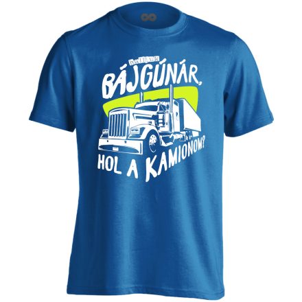 "Hol a kamionom?" filmes férfi póló (kék)