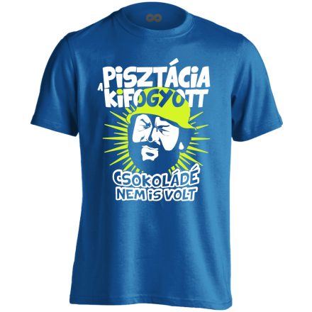 "Pisztácia" filmes férfi póló (kék)