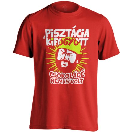 "Pisztácia" filmes férfi póló (piros)