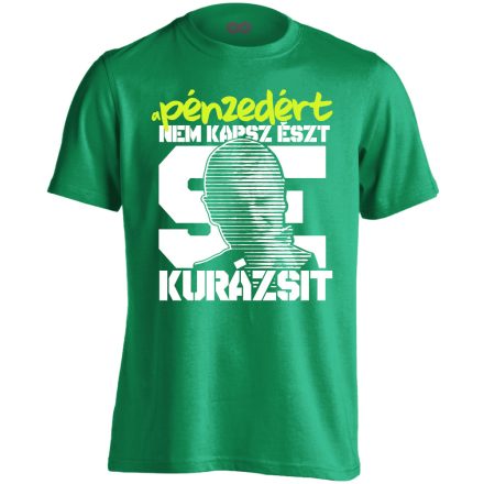 "Kurázsi" filmes férfi póló (zöld)