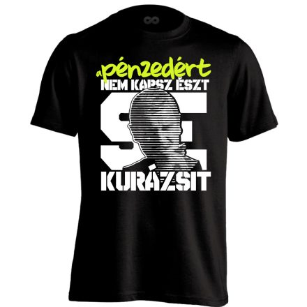 "Kurázsi" filmes férfi póló (fekete)
