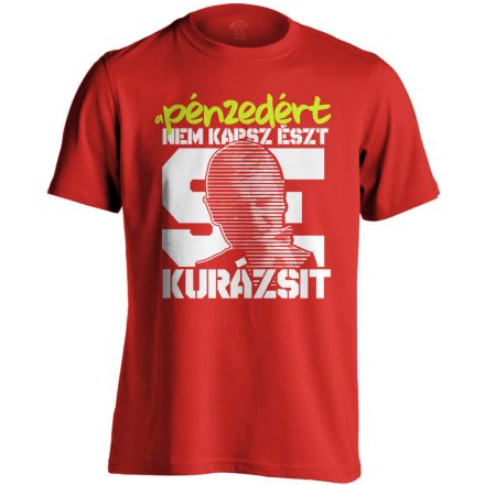 "Kurázsi" filmes férfi póló (piros)