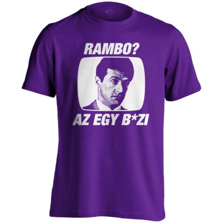 "Rambo?" filmes férfi póló (lila)