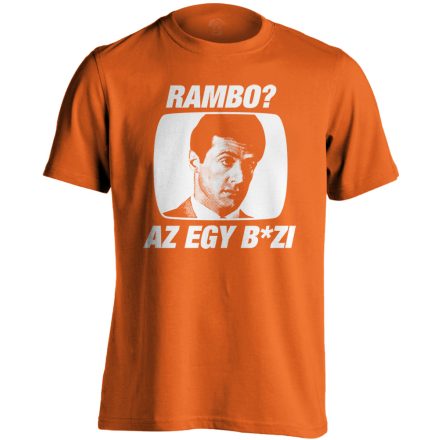 "Rambo?" filmes férfi póló (narancssárga)