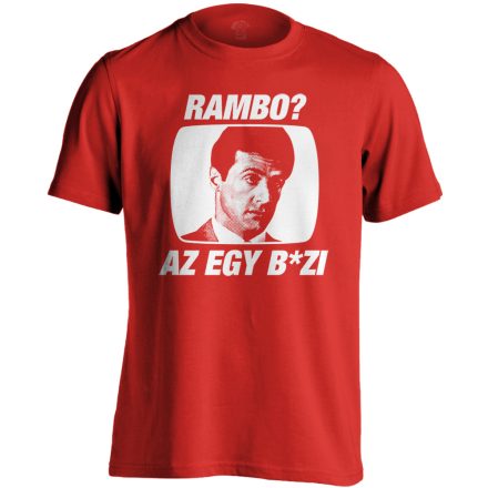 "Rambo?" filmes férfi póló (piros)