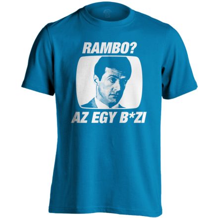 "Rambo?" filmes férfi póló (zafírkék)