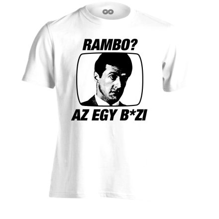 "Rambo?" filmes férfi póló (fehér)