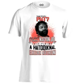 Bíromapiát filmes férfi póló (fehér)