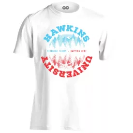 Hawkins University férfi póló (fehér)