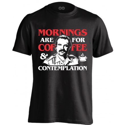 Morning Coffee férfi póló (fekete)