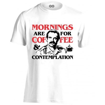 Morning Coffee férfi póló (fehér)