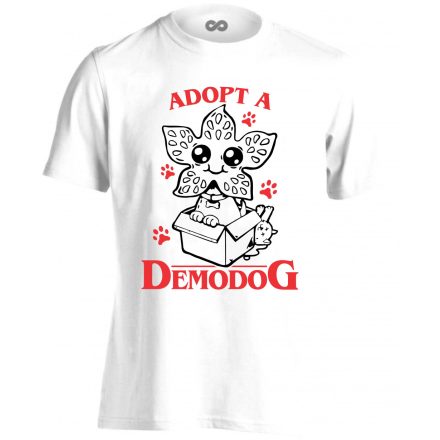 Adopt A Demodog férfi póló (fehér)