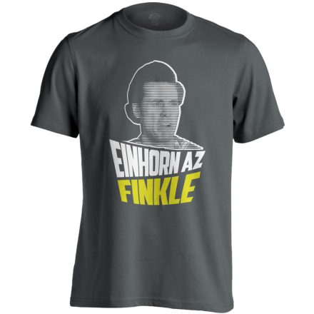 "Einhorn az Finkle" filmes férfi póló (szénszürke)