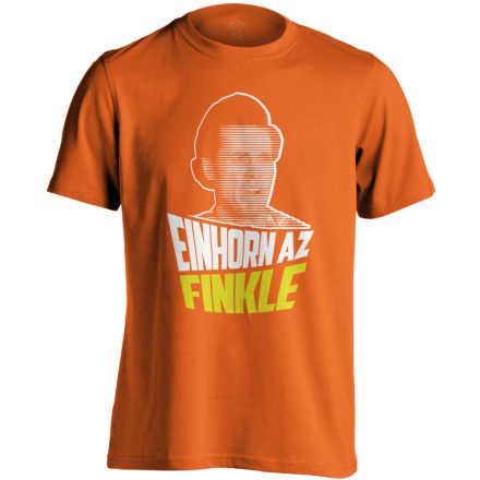 "Einhorn az Finkle" filmes férfi póló (narancssárga)
