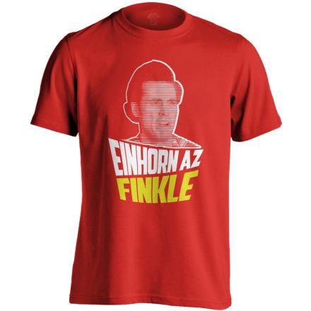 "Einhorn az Finkle" filmes férfi póló (piros)