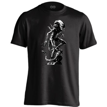 Alien férfi póló (fekete)
