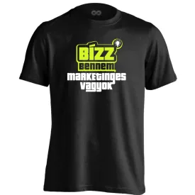 Bízz bennem, marketinges vagyok férfi póló (fekete)