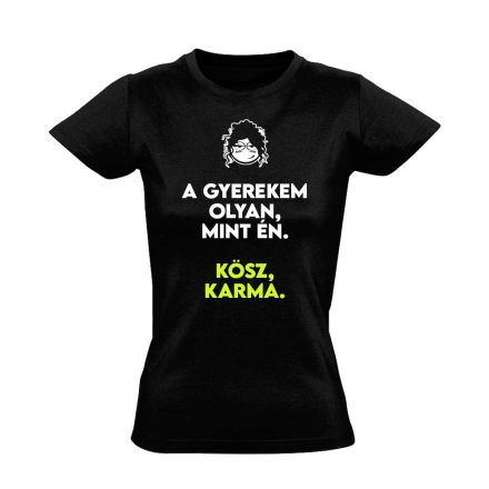 Karma anyás női póló (fekete)