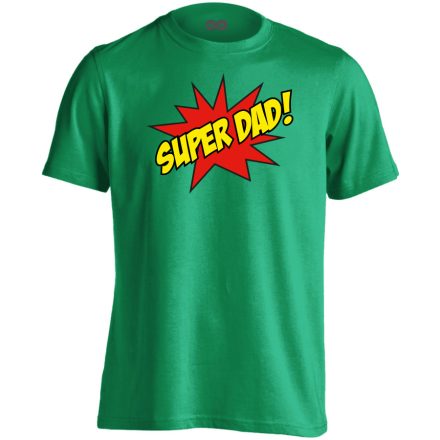 Super dad apás férfi póló (zöld)