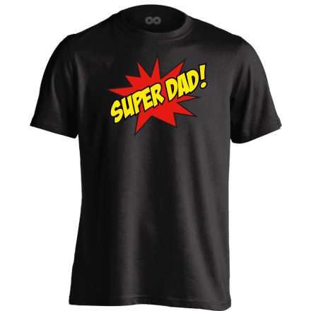 Super dad apás férfi póló (fekete)