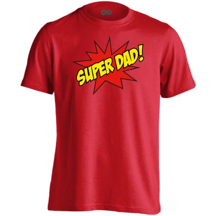 Super dad apás férfi póló (piros)