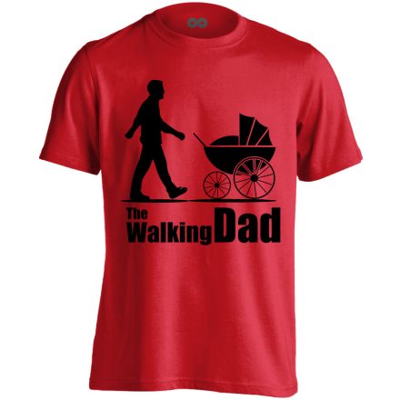 The Walking Dad apás férfi póló (piros)