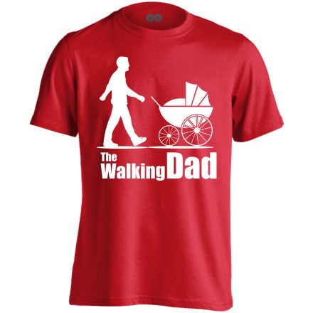 The Walking Dad apás férfi póló (piros)