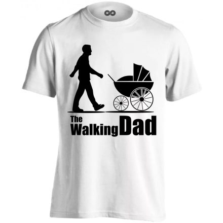 The Walking Dad apás férfi póló (fehér)