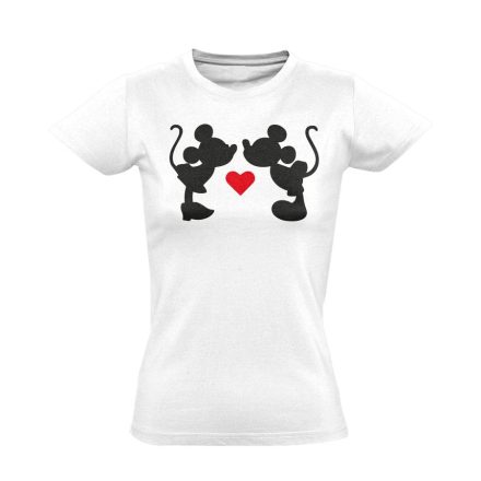 Mickey & Minnie Love női póló (fehér)