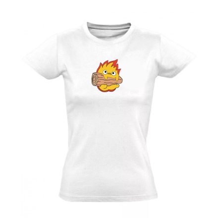 Lógós tűz női póló (fehér)