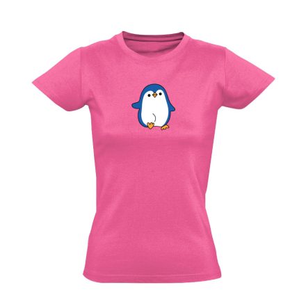 Totyogós pingvin női póló (rózsaszín)