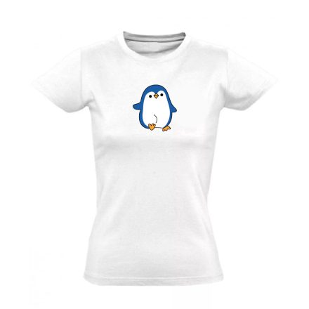 Totyogós pingvin női póló (fehér)