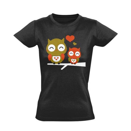 Owl's Love női póló (fekete)