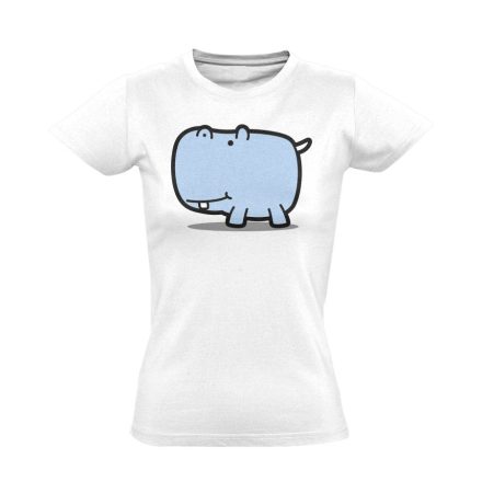 Cute Hippo női póló (fehér)