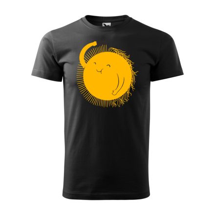 Reggeli nap cuki férfi póló (fekete)