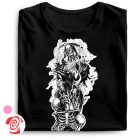 A végzet hírnöke koponyás női póló (fekete)